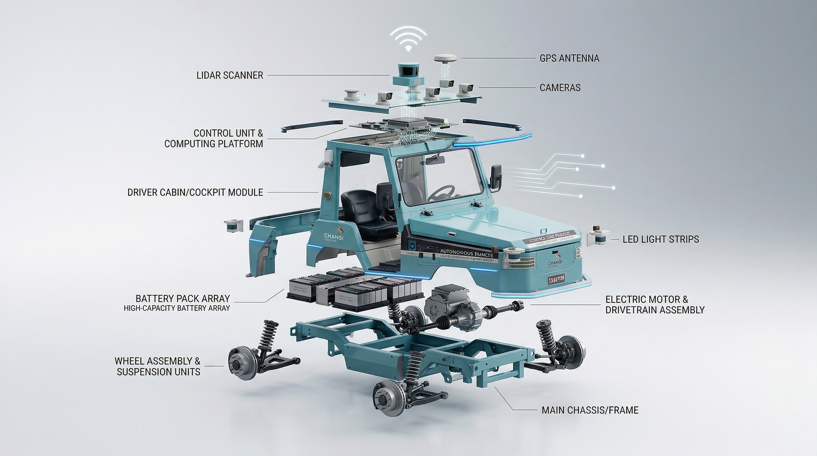 AV Tractor — Exploded view