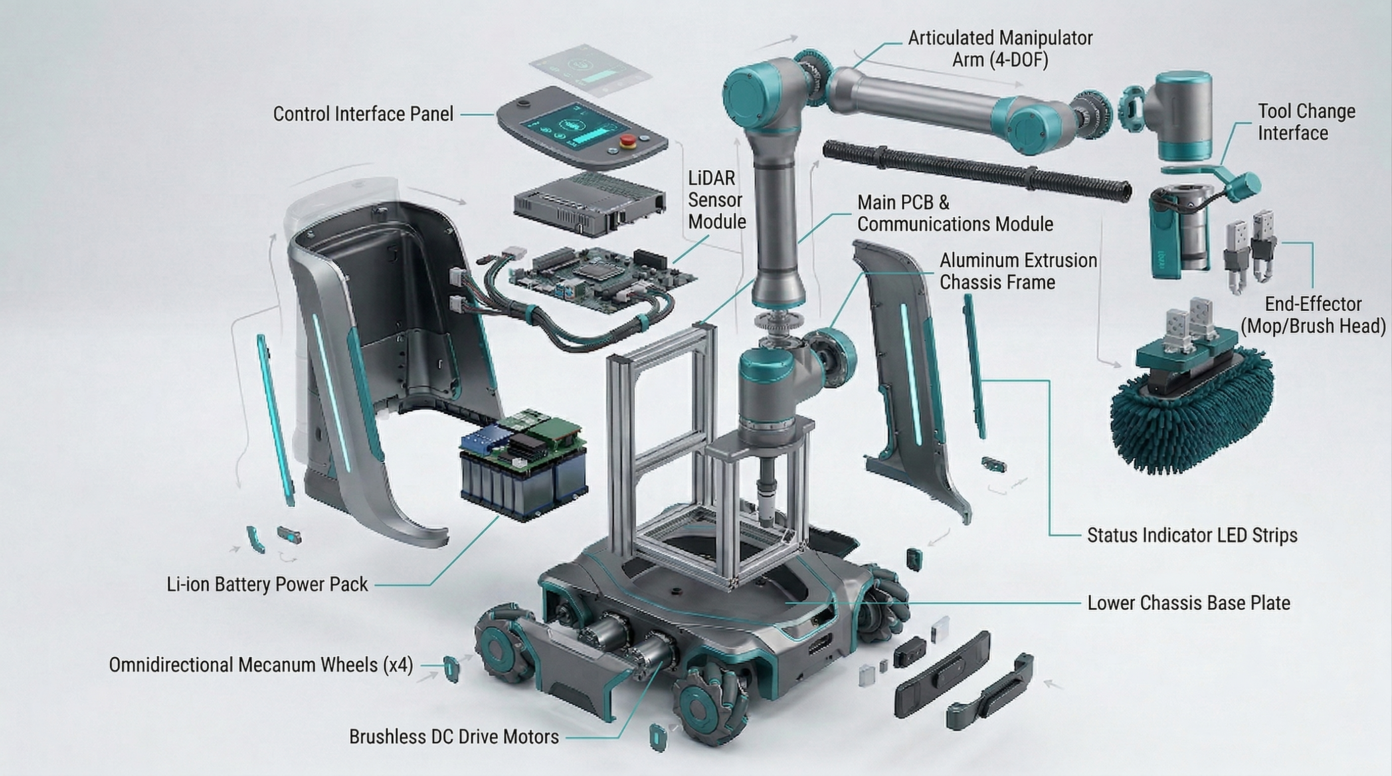 T-Bot — Exploded view
